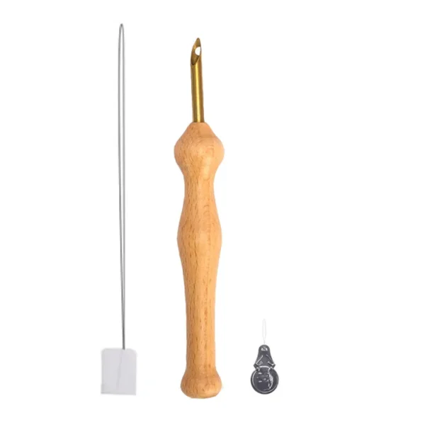 Embroidery Kits: Wooden Punch Needle Set with Hoop - Image 6