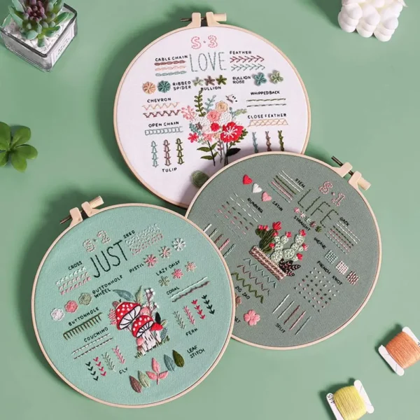 Embroidery Kits: Beginner DIY Set with 34 Stitches - Image 4