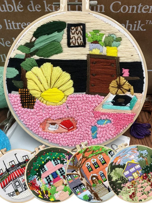 Embroidery Kits: French Scenery Cross Stitch Set - Image 3