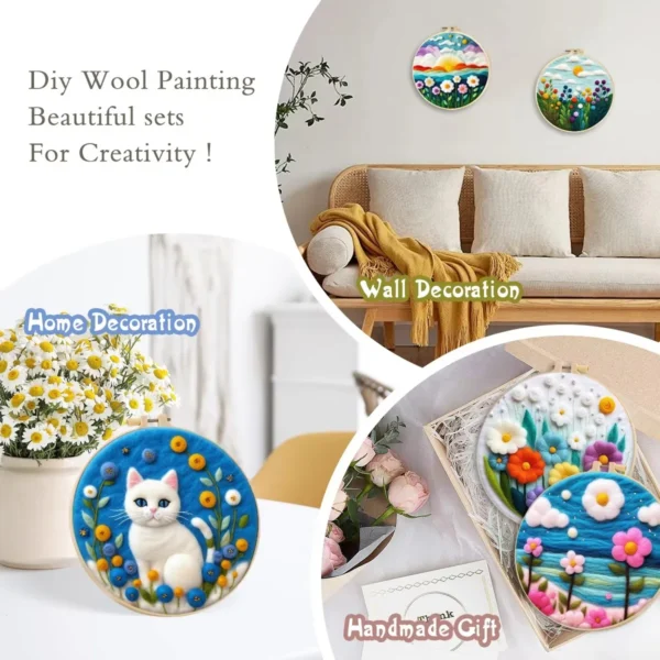 Embroidery Kits: Sunflowers Needle Felting Craft Set - Image 6