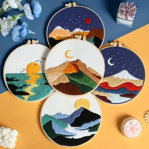 Embroidery Kits for Beginners – Scenery Cross Stitch Set