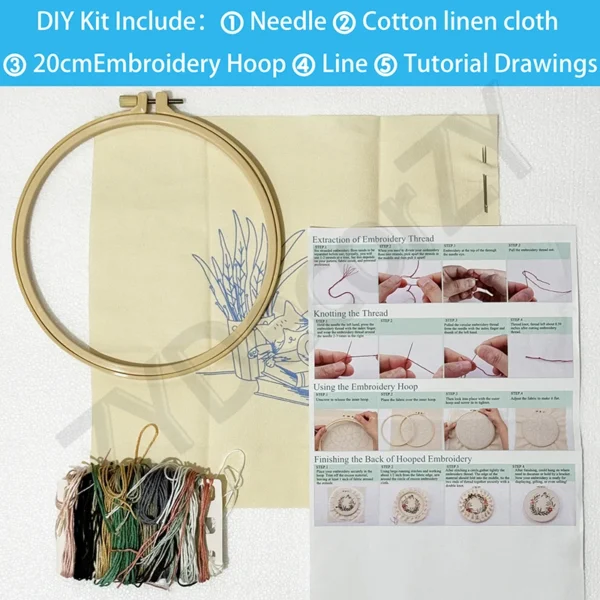 Embroidery Kits: Hand Sewing Cross Stitch Hoop Set - Image 2