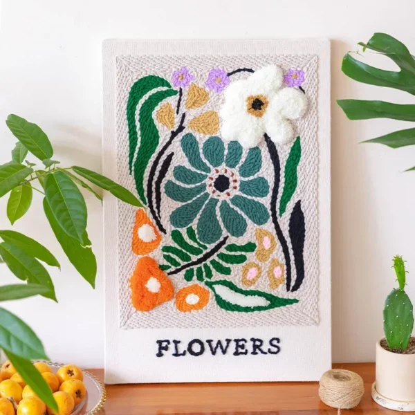 Embroidery Kits: Flower Punch Needle Tufting Set - Image 5