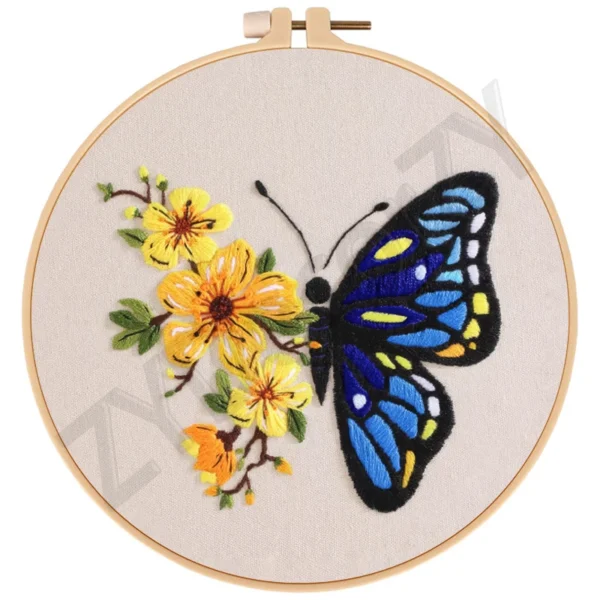 Embroidery Kits, Cross Stitch Set with Hoop - Image 4