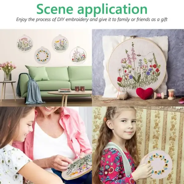Embroidery Kits Beginner DIY Cross Stitch Patterns Crafts - Image 6