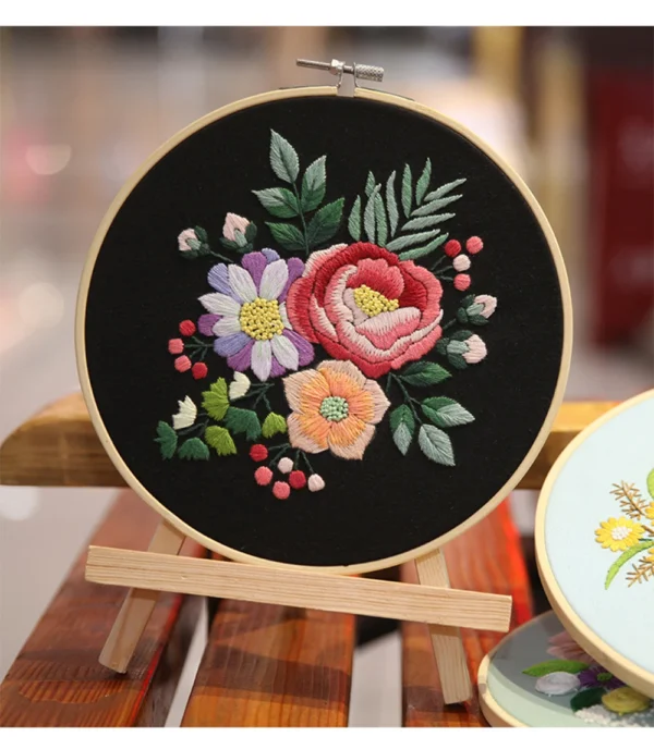 Embroidery Kits - Flowers & Plants DIY Needlework Set - Image 4
