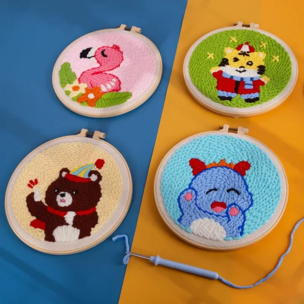 Embroidery Kits - Punch Needle with Animal Pattern - Image 4