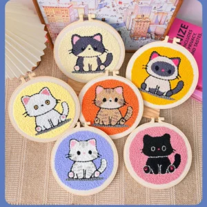 Embroidery Kits: DIY Funny Cat Craft Gift