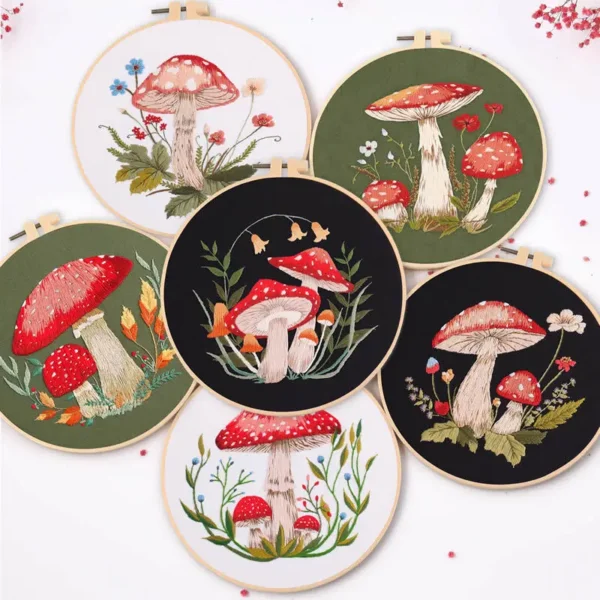 Embroidery Kits – Mushroom Cross Stitch Kit