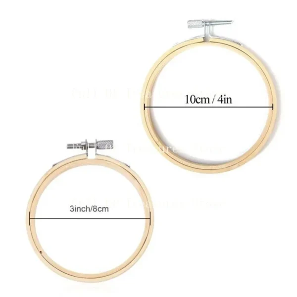 Embroidery Kits: 10pcs Bamboo Hoops for DIY Craft - Image 5
