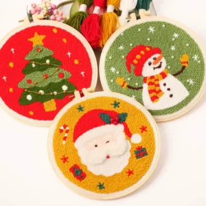 Embroidery Kits: Christmas Punch Needle Kit
