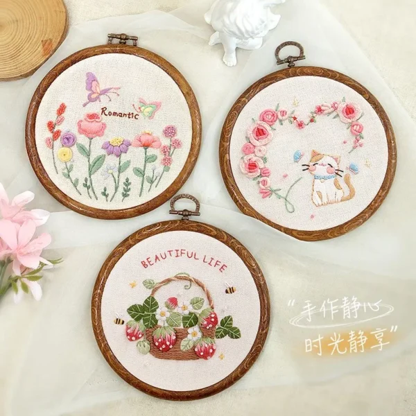 Embroidery Kits - 3D Flower Ribbon Wall Decor - Image 5