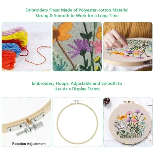 Embroidery Kits Beginner DIY Cross Stitch Patterns Crafts - Image 5