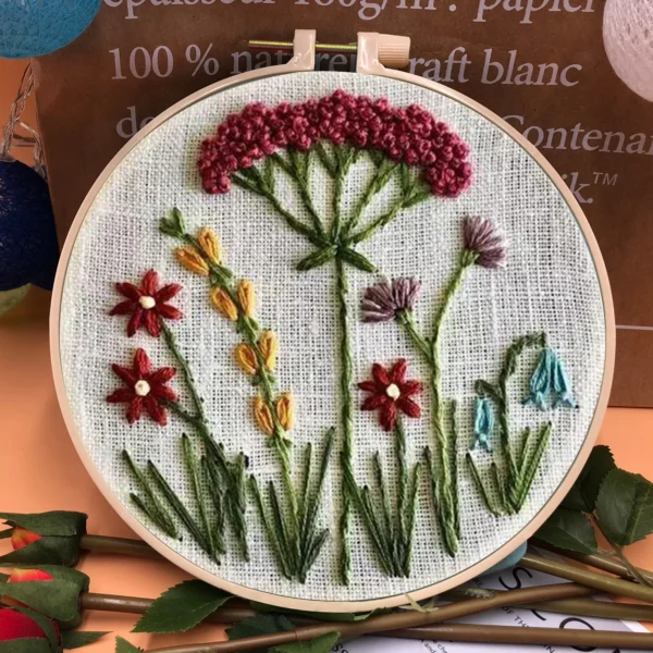 Embroidery Kits for Beginners, Floral 3D Cross Stitch - Image 4