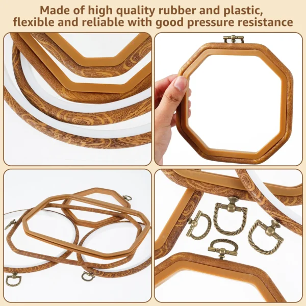 Embroidery Kits: 9Pcs Large Hoop Frames for Display - Image 5