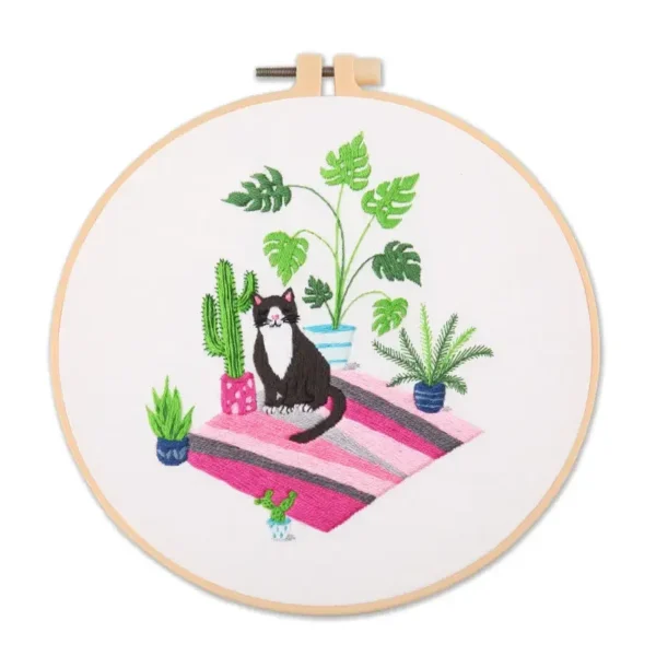Embroidery Kits for Beginners – Black Cats Cross Stitch - Image 6