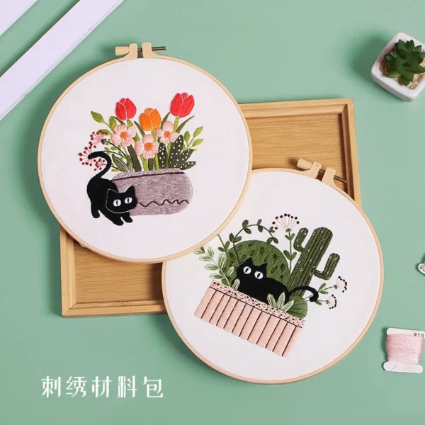 Embroidery Kits - Cat DIY Cross Stitch for Beginners - Image 4