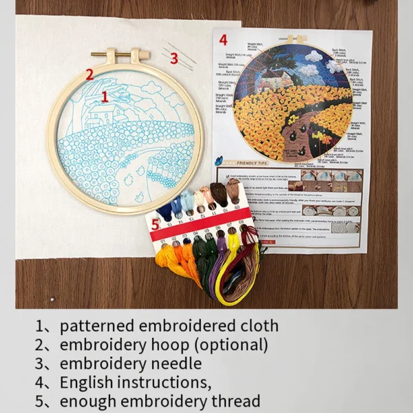 Embroidery Kits: Scenery Pattern Cross Stitch Set - Image 6