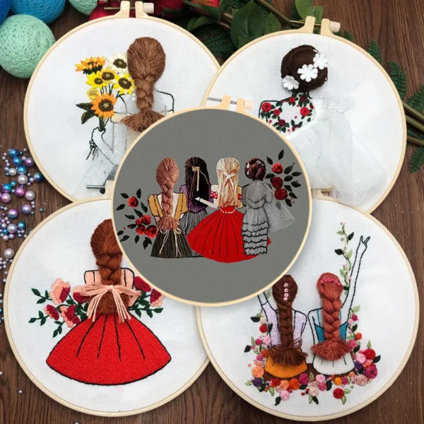 Embroidery Kits – European Girl Wedding Cross-stitch