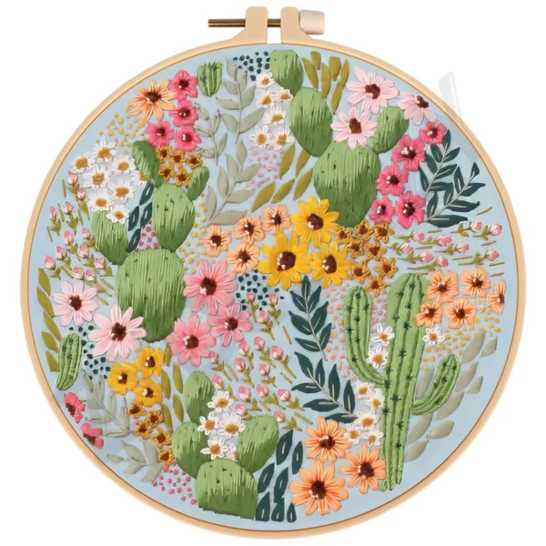 Embroidery Kits: DIY Cross Stitch Set with Hoop - Image 6