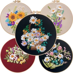 Embroidery Kits for Beginners – Ribbon Stitch Practice