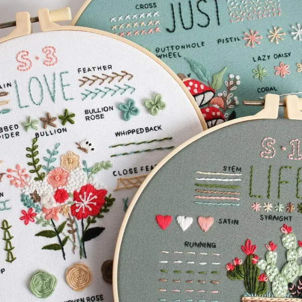Embroidery Kits: Beginner DIY Set with 34 Stitches - Image 5