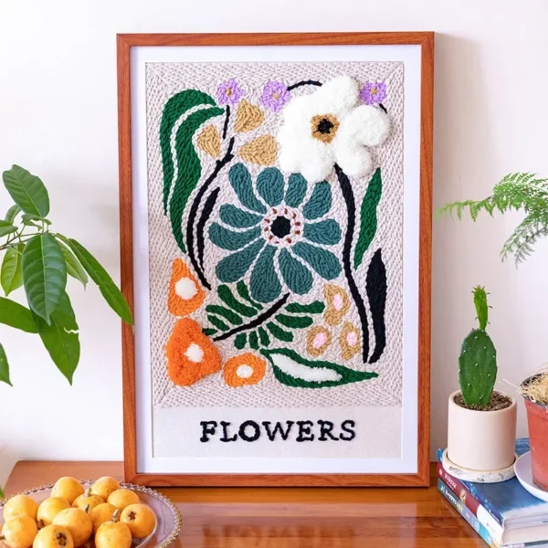 Embroidery Kits: Flower Punch Needle Tufting Set - Image 4