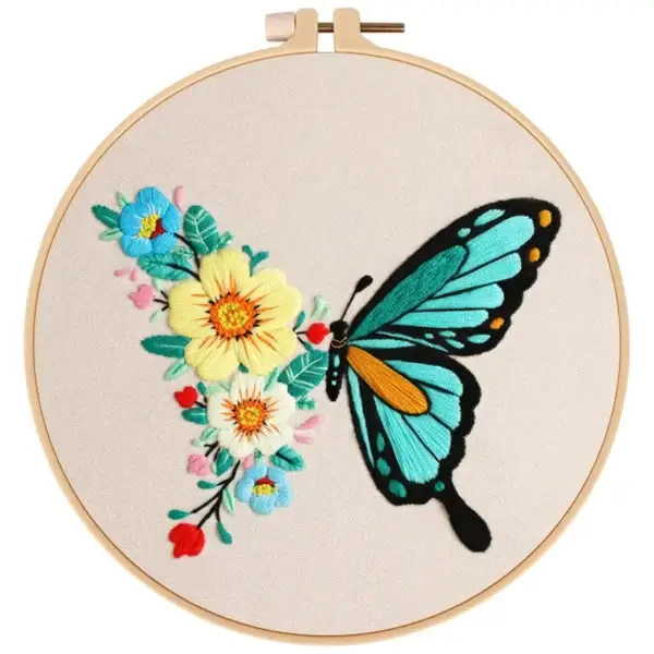 Embroidery Kits Diy Cross Stitch Hoop Frame Patterns Supplies - Image 6