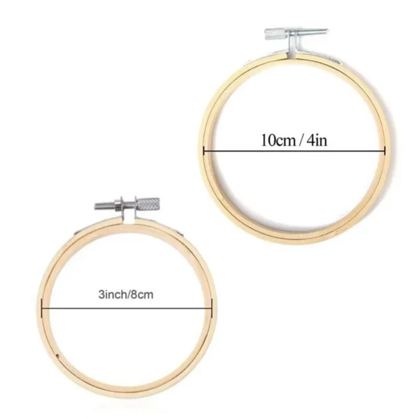 Embroidery Kits: 10pcs Bamboo Hoops for Stitching - Image 5