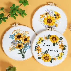 Embroidery Kits - European Sunflower DIY Cross Stitch