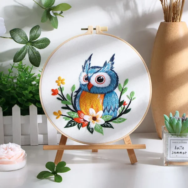 Embroidery Kits for Beginners - Cartoon Owl Cross Stitch - Image 4