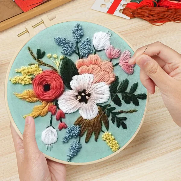 Embroidery Kits: European Cross Stitch with Hoops