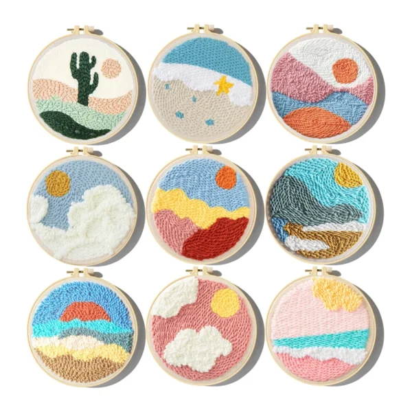 Embroidery Kits: Punch Needle Scenery Starter Kit