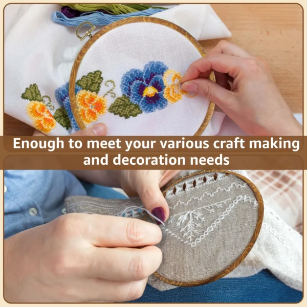 Embroidery Kits: 9Pcs Large Hoop Frames for Display - Image 4