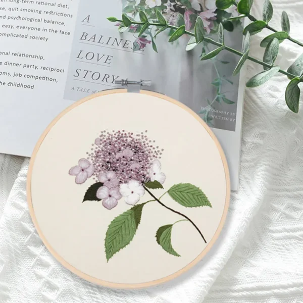 Embroidery Kits for Beginners – Flower Cross Stitch Set - Image 3