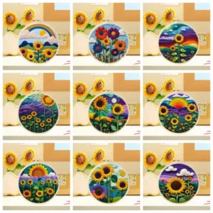 Embroidery Kits: Sunflowers Needle Felting Craft Set