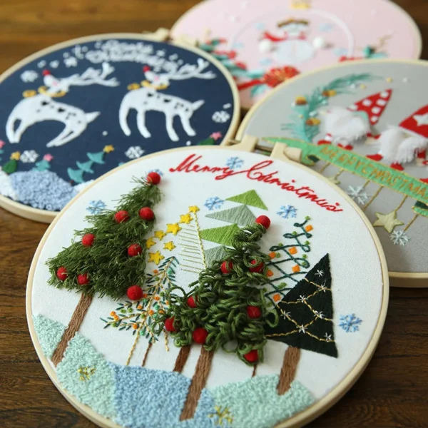 Christmas Embroidery Kits, DIY Cross Stitch Sewing Art - Image 7