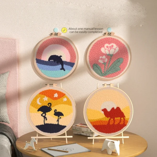 Embroidery Kits - Punch Needle with Animal Pattern - Image 3