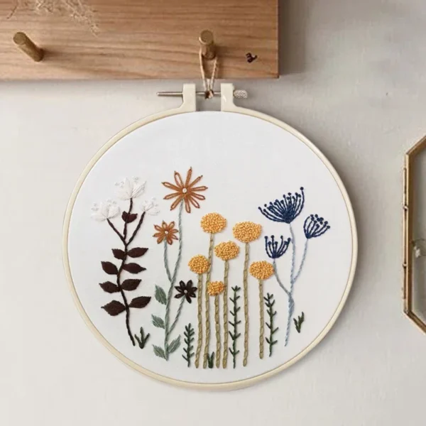 Embroidery Kits: Stamped Cross Stitch Flower Patterns - Image 5