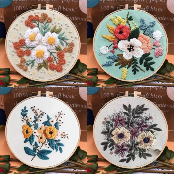 Embroidery Kits: European Cross Stitch with Hoops - Image 4