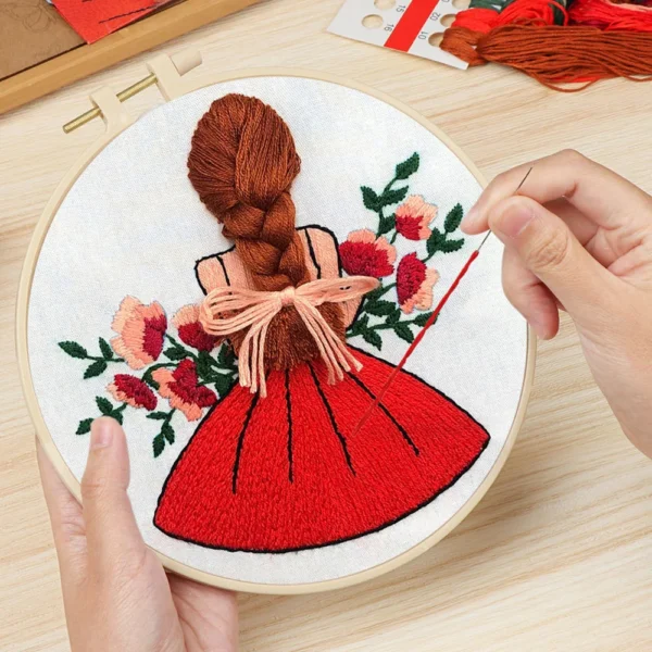 Embroidery Kits – European Girl Wedding Cross-stitch - Image 3