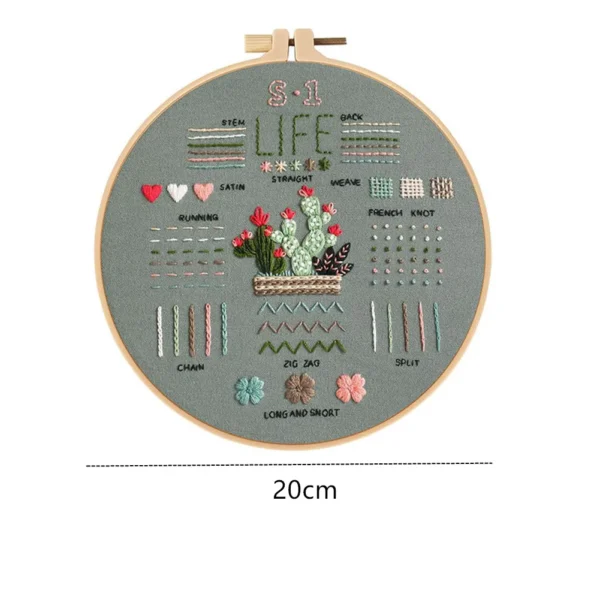 Embroidery Kits: Beginner DIY Set with 34 Stitches - Image 6