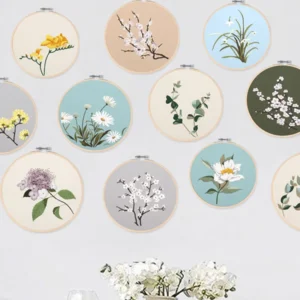 Embroidery Kits for Beginners – Flower Cross Stitch Set