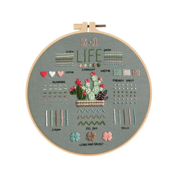 Embroidery Kits: Beginner DIY Set with 34 Stitches - Image 2
