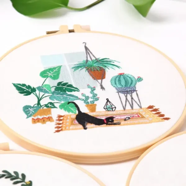 Embroidery Kits for Beginners – Black Cats Cross Stitch - Image 2