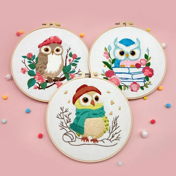 Embroidery Kits for Beginners - Cartoon Owl Cross Stitch - Image 5