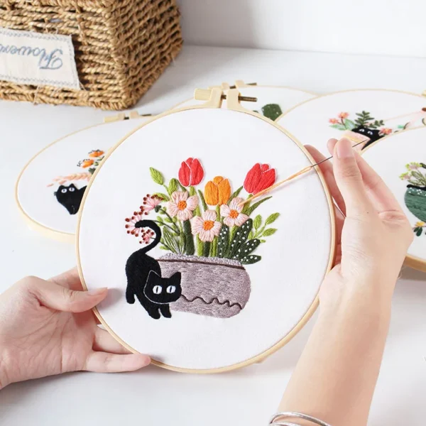 Embroidery Kits - Cat DIY Cross Stitch for Beginners - Image 3