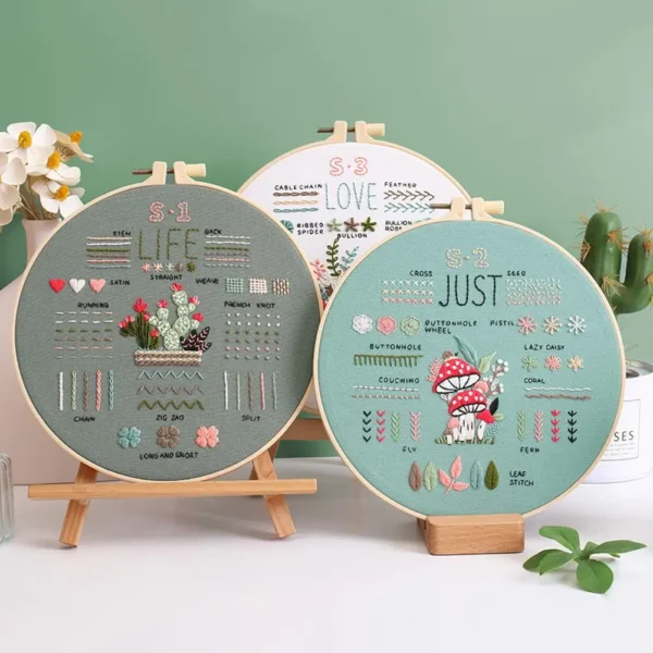 Embroidery Kits: Beginner DIY Set with 34 Stitches - Image 3