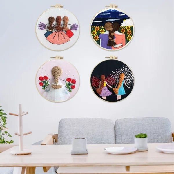 Embroidery Kits - Cute Girl DIY Needlework - Image 3