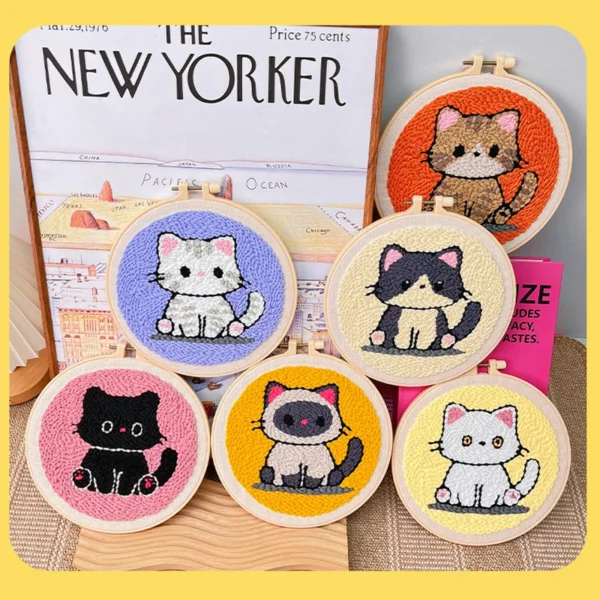 Embroidery Kits: DIY Funny Cat Craft Gift - Image 2